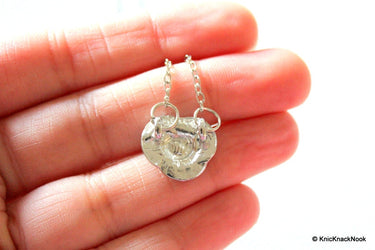 Black And Silver Rose Pendant